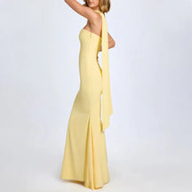 Vestido Longo Elegante sem Alças Moderno - Novalie