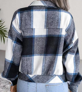 Jaqueta Feminina Xadrez Casual - Tiana
