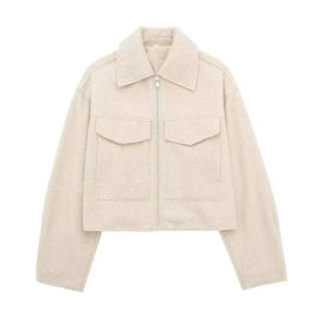 Jaqueta Feminina Vintage Manga Longa - Florença