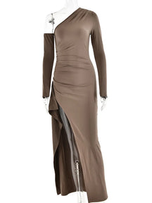 Vestido Longo Casual com Mangas Compridas - Amity