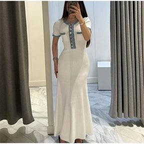 Vestido Longo Casual com Gola - Saphira