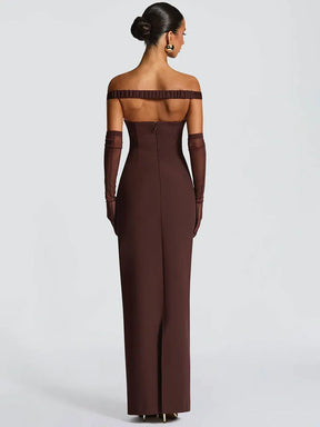 Vestido Longo com Manga sem Alças - Belen