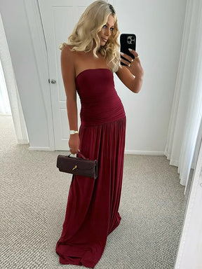Vestido Longo sem Alças Casual - Mireille