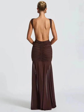 Vestido Longo Elegante Slim Moderno - Seraphine
