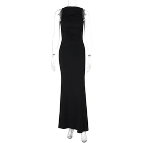 Vestido Longo Elegante sem Mangas - Cyra