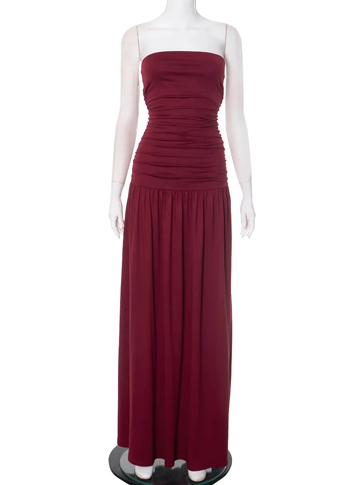 Vestido Longo sem Alças Casual - Mireille