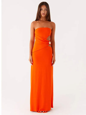 Vestido Longo Fashion sem Alças - Faustine