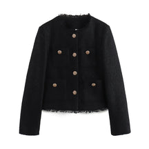 Jaqueta Feminina Cropped  em Lã - Ivy
