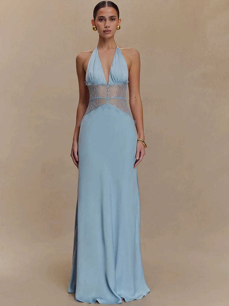 Vestido Longo Casual com Decote em V - Marceline