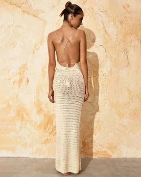 Vestido Feminino Longo Casual de Tricot - Sage