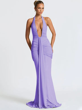 Vestido Longo sem Alças com Decote - Karina