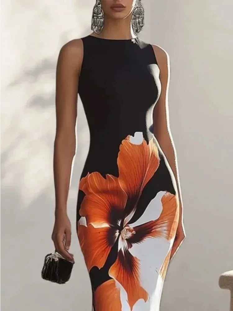 Vestido Longo com Estampa Floral - Zephyra