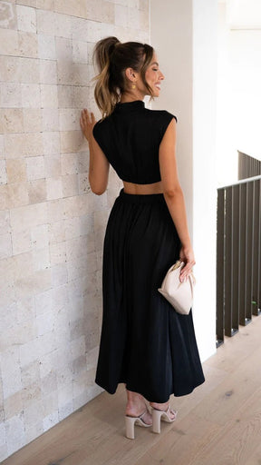 Vestido Feminino Longo Estilo Elegante e Casual - Isolde