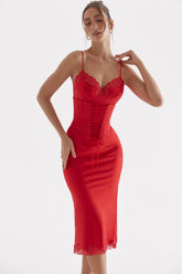 Vestido Feminino Vermelho Carmesim - Flower
