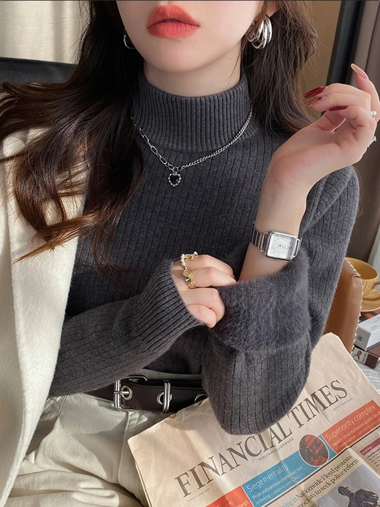 Verão 2023 tendências inverno tendência para o inverno sueter peluciado feminino gola alta sueter feminino roupa de inverno feminina barata roupa de inverno moda inverno jaqueta de inverno inverno24 inverno casaco de inverno blazer inver

